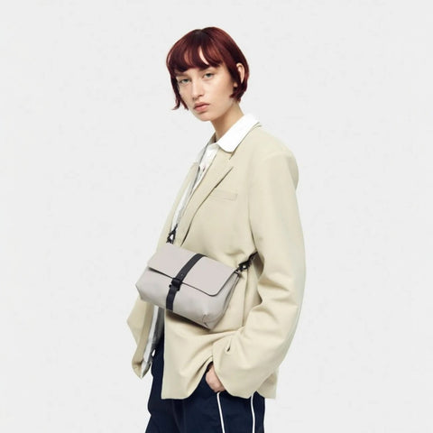 CROSSBODY BAG TAUPE ART. CB101 GASTON LUGA WHITE