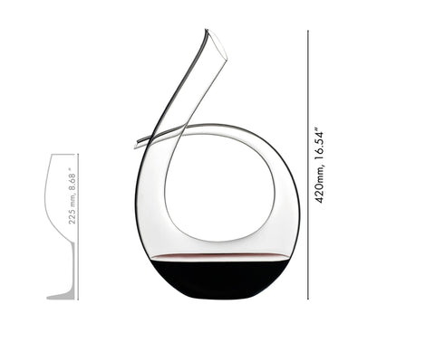 DECANTER HANDMADE BLACK TIE 750 CCM 4100/23 RIEDEL TRANSPARENT