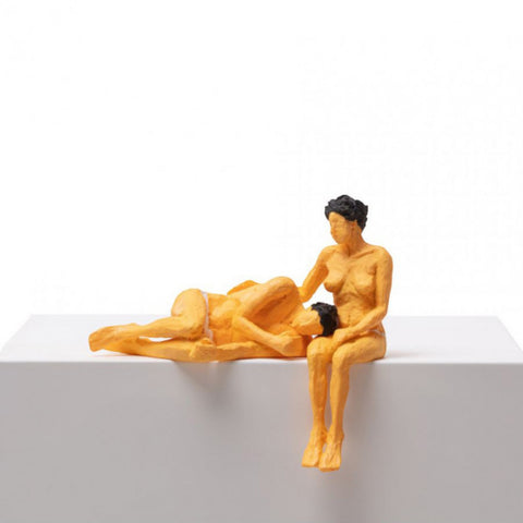 2 STATUETTE SELETTI IN RESINA LOVE IS A VERB THEO&ELENA ART. 09005