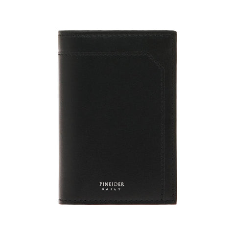 DAILY 23 VERTICAL WALLET ZIP GRAINED BLACK PINEIDER ART. PTS714056