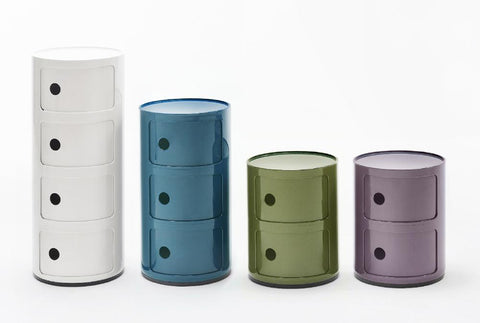 COMODINO COMPONIBILE 2 ELEMENTI 04966SI KARTELL SILVER