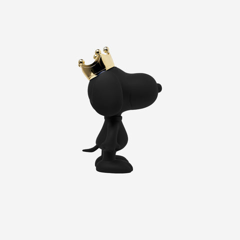 SCUPLTURE SNOOPY CROWN BLACK & GOLD 31CM PEAST03101MANOOR LEBLON DELIENNE BLACK