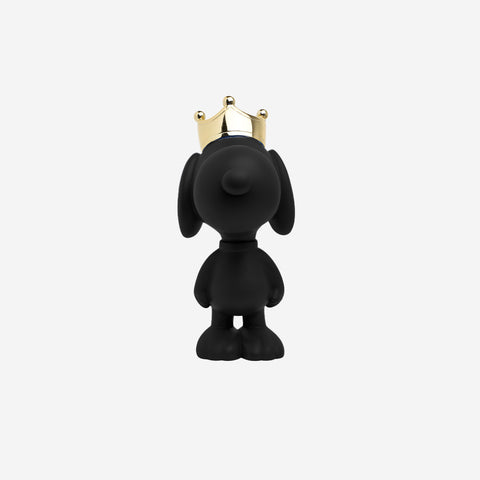 SCUPLTURE SNOOPY CROWN BLACK & GOLD 31CM PEAST03101MANOOR LEBLON DELIENNE BLACK