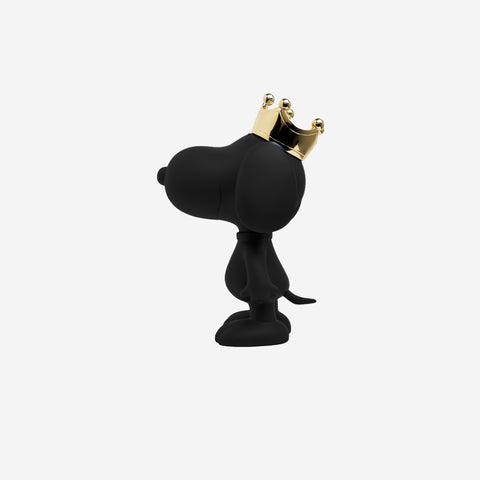 SCUPLTURE SNOOPY CROWN BLACK & GOLD 31CM PEAST03101MANOOR LEBLON DELIENNE BLACK
