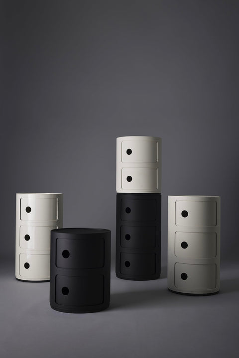 COMODINO COMPONIBILE 2 ELEMENTI BIO NERO MAT ART 4986/09 KARTELL BLACK