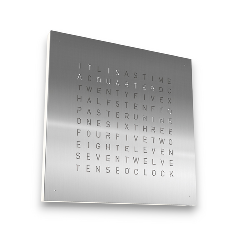 QLOCKTWO CLASSIC 45X45 QT4 PANNELLO STAINLESS STEEL