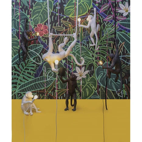 LAMPADA MONKEY LAMP STANDING OUTDOOR 14920 SELETTI BLACK