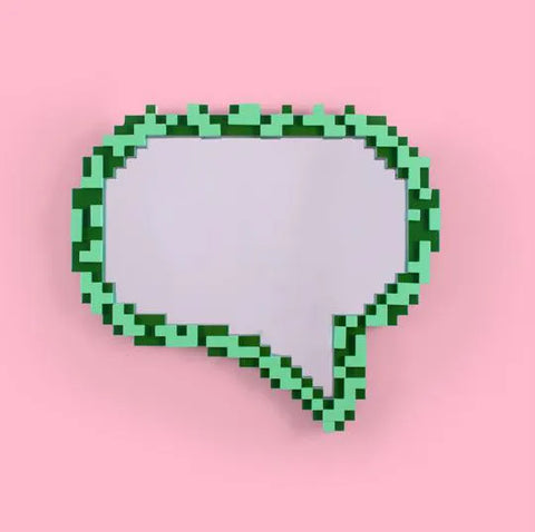 SPECCHIO MESSAGE 72X66 CM 17058 SELETTI GREEN