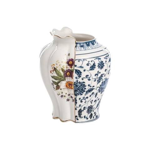 PORCELAIN VASE DIAM. 23 H. 26 HYBRID MELANIN SELETTI