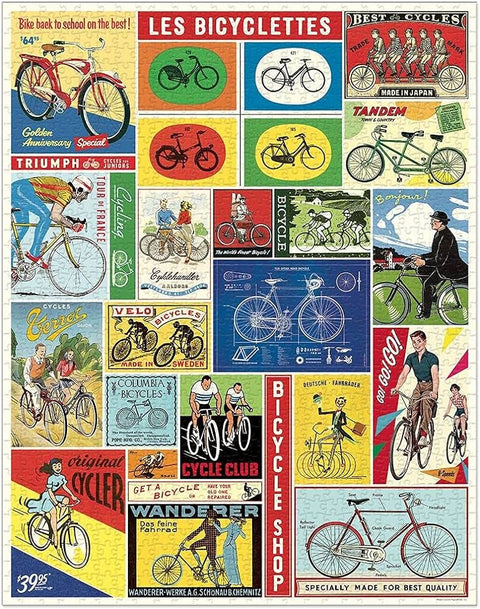 VINTAGE PUZZLE CAVALLINI & CO 1000 PZ 55X70 BICYCLES PZL/BIC