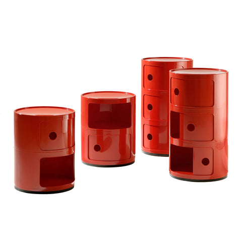 COMODINO COMPONIBILE 2 ELEMENTI  04966/10 KARTELL RED
