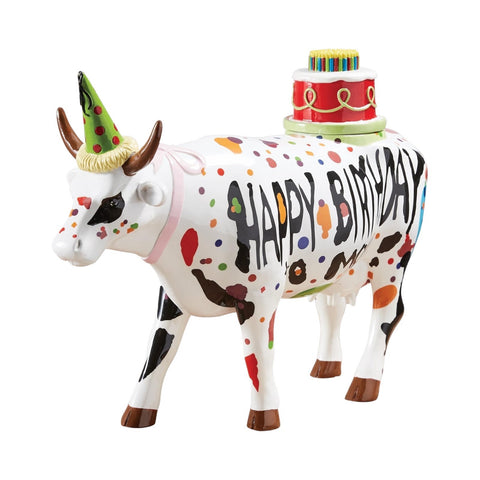 COW PARADE HAPPY BIRTHDAY TO MOO CERAMIC M ART. 47331