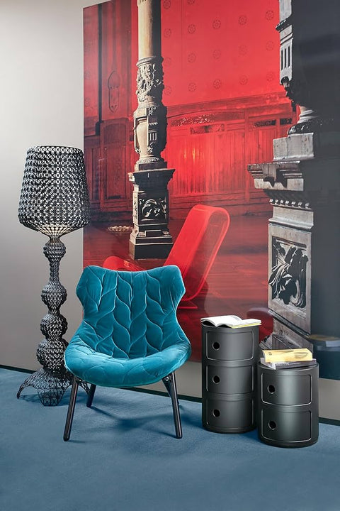 COMODINO COMPONIBILE 2 ELEMENTI BIO NERO MAT ART 4986/09 KARTELL BLACK