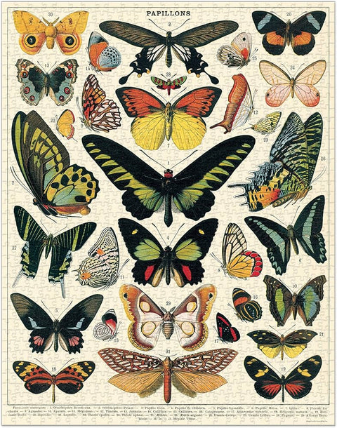 VINTAGE PUZZLE CAVALLINI & CO 1000 PZ 55X70 BUTTERFLIES PZL/BTR