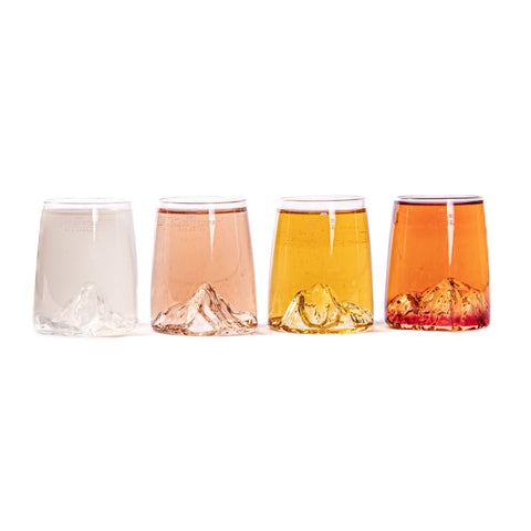SET 4 BICCHIERINI TOPOGRAPHIC 4 MONTAGNE TOPO-S-BEMP ALASKAN MAKER