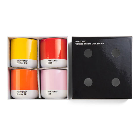 TAZZA PANTONE CORTADO THERMO  MIX SET OF 4 ART. 101060000 COPENHAGEN DESIGN MULTICOLOR