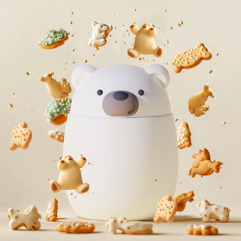 PORTA PRANZO BESTIE FOOD CONTAINER ART. FC43-BEAR ASOBU WHITE