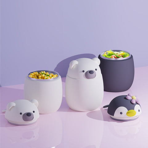 PORTA PRANZO BESTIE FOOD CONTAINER ART. FC43-DINOSAUR ASOBU GREEN