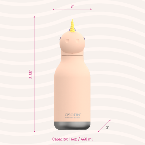 BORRACCIA BESTIE ANIMAL BOTTLE ART. SBV44UNICORN ASOBU PINK