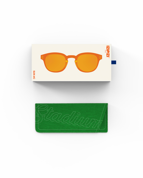 OCCHIALI SUN C ORANGE SMASH PURPLE LENSES +0 IZIPIZI ORANGE