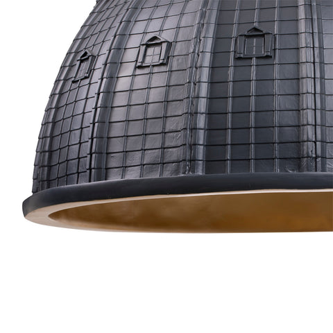 LAMPADARIO CUPOLONE QUARANTACINQUE CM 45H 47 07968 SELETTI BLACK