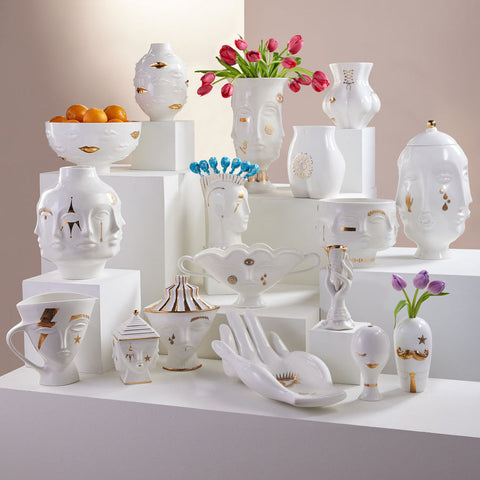 VASO GILDEN MUSE DORA MAAR BOWL ART. 30776 JONATHAN ADLER WHITE