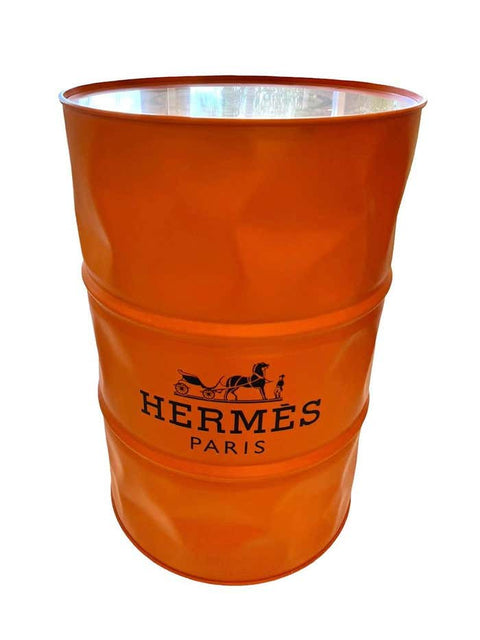 COMODINO BARREL HERMES H 60 CM 6 KG NAOR ORANGE