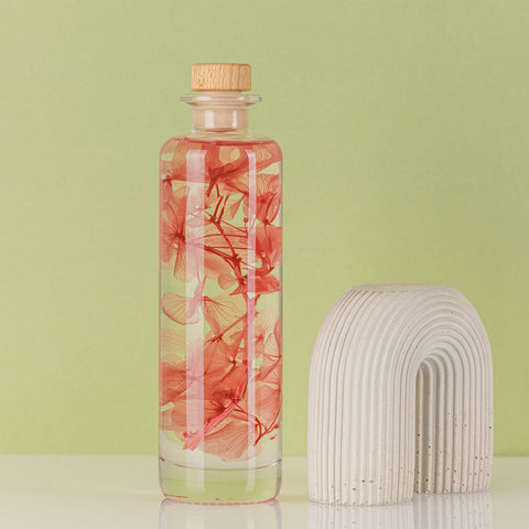 HERBARIUM H 21 CM HORTENSIA PINK CYLINDER THEOPHILE BERTON PINK