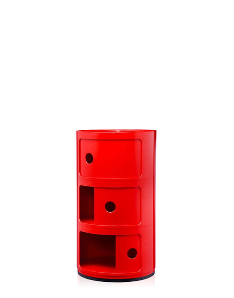 COMODINO COMPONIBILE 3 ELEMENTI 0496710 KARTELL RED