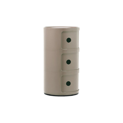 COMODINO COMPONIBILE 3 ELEMENTI TORTORA 04967/TO KARTELL BROWN