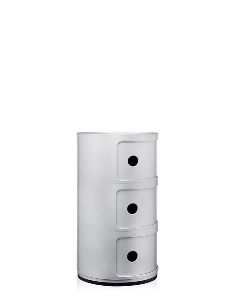 COMODINO COMPONIBILE 3 ELEMENTI 04967SI KARTELL SILVER
