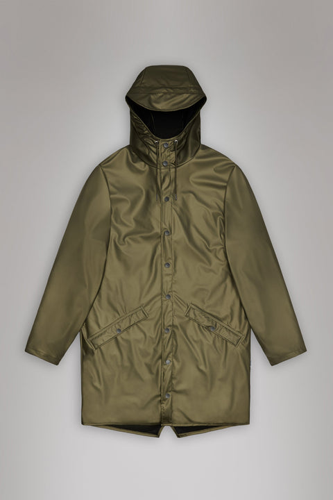 IMPERMEABILE LONG JACKET REVEL S ART. 12020 RAINS GREEN