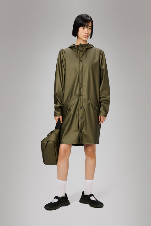 IMPERMEABILE LONG JACKET REVEL S ART. 12020 RAINS GREEN