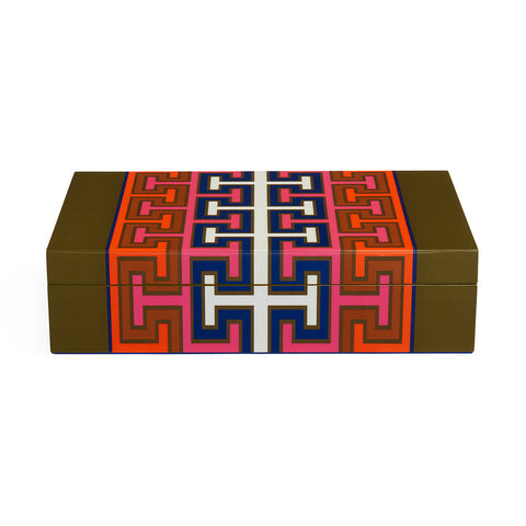 SCATOLA LACQUER MADRID BOX LARGE ART. 33185 JONATHAN ADLER MULTICOLOR