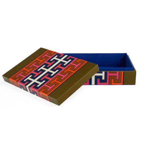 SCATOLA LACQUER MADRID BOX LARGE ART. 33185 JONATHAN ADLER MULTICOLOR
