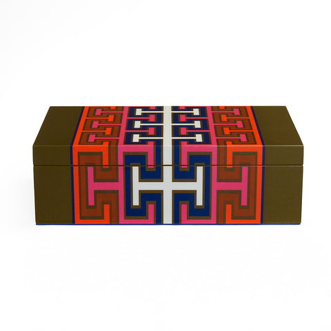 SCATOLA LACQUER MADRID BOX MEDIUM ART. 33184 JONATHAN ADLER MULTICOLOR