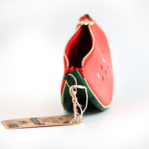 PORTAMONETE FRUIT/VEGGY FRESH WATERMELON LEATHER YUP! RED