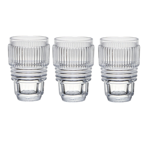 SET 3 BICCHIERI IN VETRO MACHINE COLLECTION 10901 SELETTI TRANSPARENT