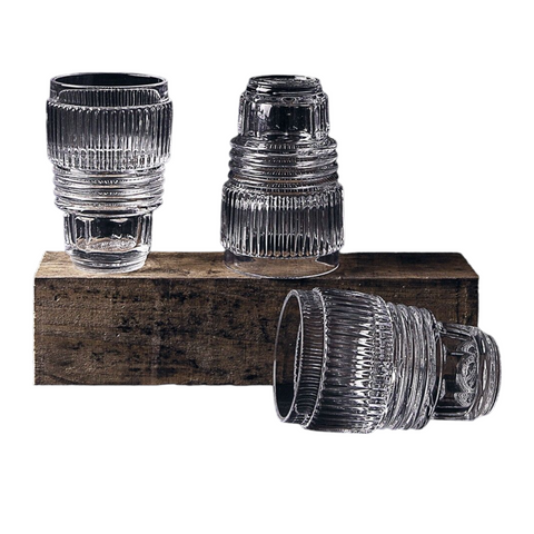 SET 3 BICCHIERI IN VETRO MACHINE COLLECTION 10901 SELETTI TRANSPARENT