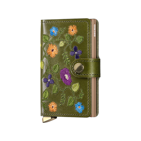 SECRID PREMIUM MINIWALLET STITCH FLORAL OLIVE