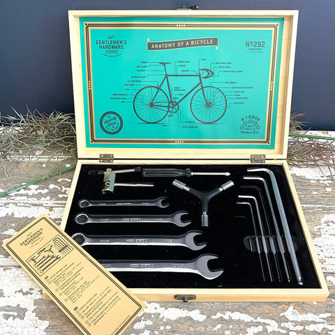 BYCYCLE TOOL KIT IN WOODEN BOX GENTLEMEN'S HARDWARE GEN292UK