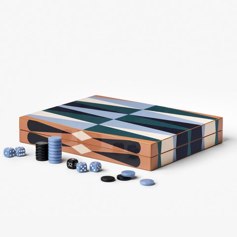 GIOCO BACKGAMMON LACQUERED PW00722 PRINTWORKS MULTICOLOR