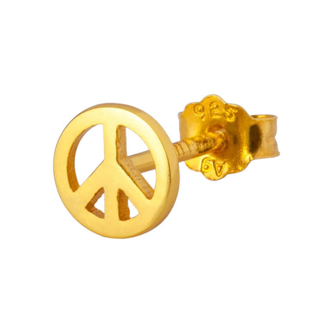 ORECCHINO LULU COPENHAGEN GOLD PLATED 925  LULU1379 PEACE GOLD