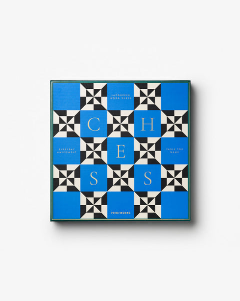 LACQUERED CHESS POSEIDON ART. PW00673 PRINTWORKS BLUE