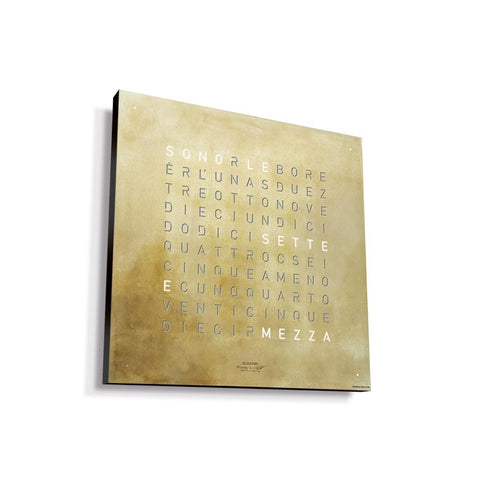QLOCKTWO CLASSIC 45X45 SILVER & GOLD