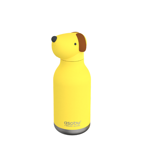 BORRACCIA BESTIE ANIMAL BOTTLE ART. SBV-44 YELLOW DOG ASOBU YELLOW