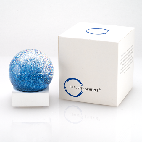 COOL SNOW GLOBES SERENITY SPHERES  SS001-BLUE BLUE