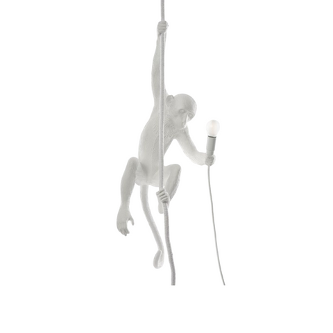 LAMPADA IN RESINA MONKEY LAMP 37X25 H76 14883 SELETTI WHITE