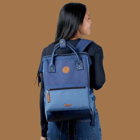 ZAINO CABAIA ADVENTURE MEDIUM SAN GILJAN NAVY AND LIGHT BLUE