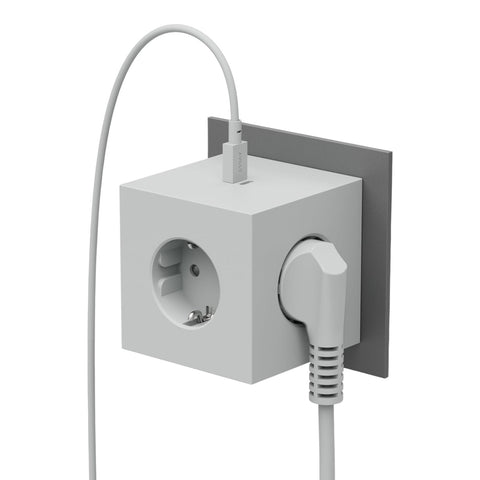PRESA AVOLT SQUARE 2 USB C OPAL WHITE SOCKET F